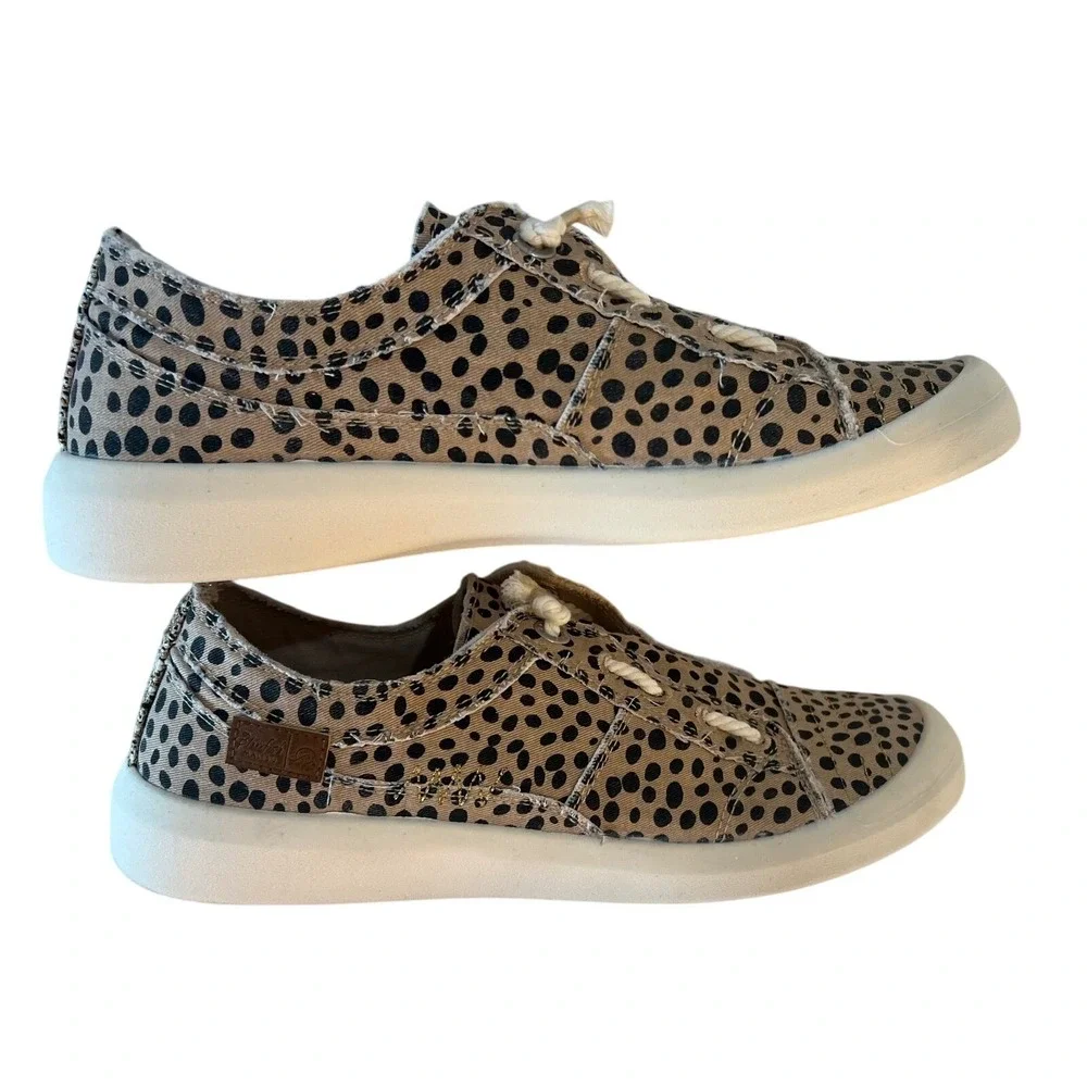 Blowfish Malibu Sneakers Women 8.5M Beachside Low Top Pixie‎ Cheetah Fabric - Picture 11 of 11